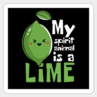 My Spirit Animal Is A Lime Funny Sticker